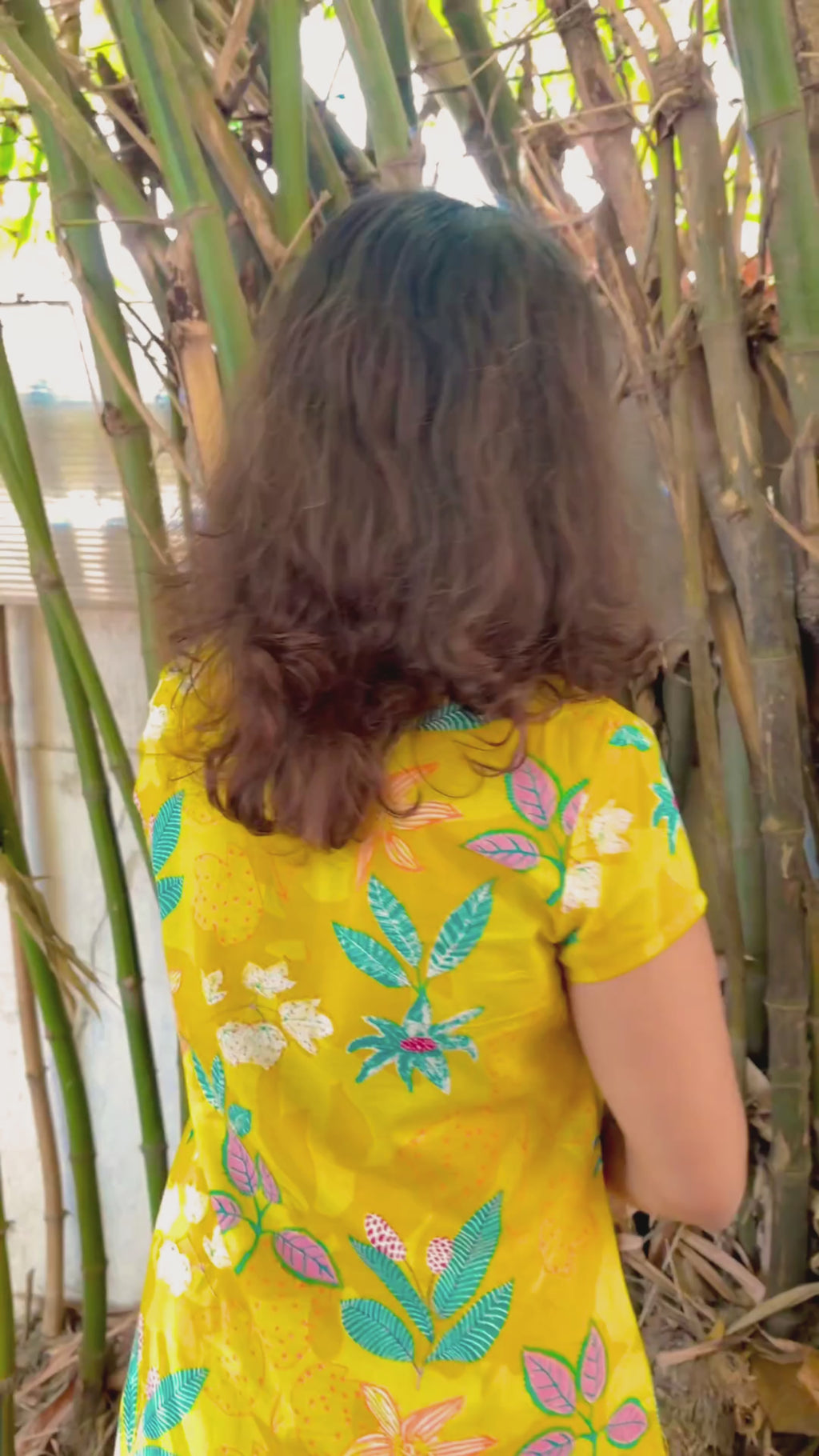 Elegant Yellow Floral Print Cotton kurti with Pant